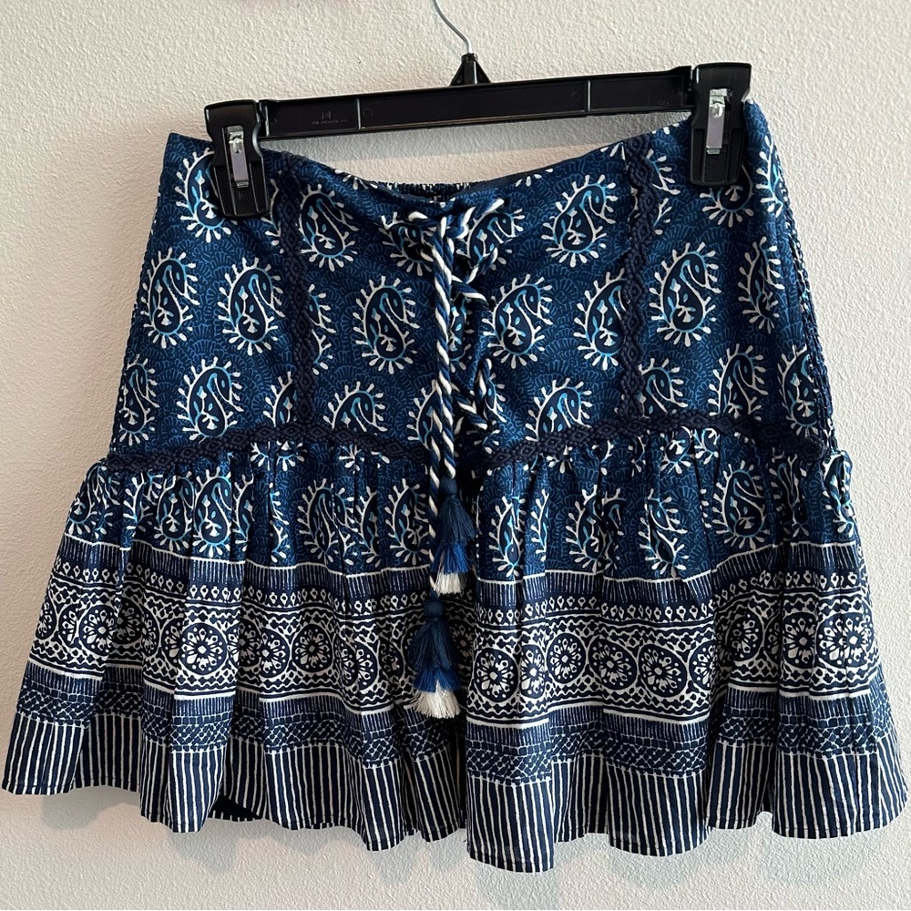 Blue and white medium Chelsea and Violet skirt.